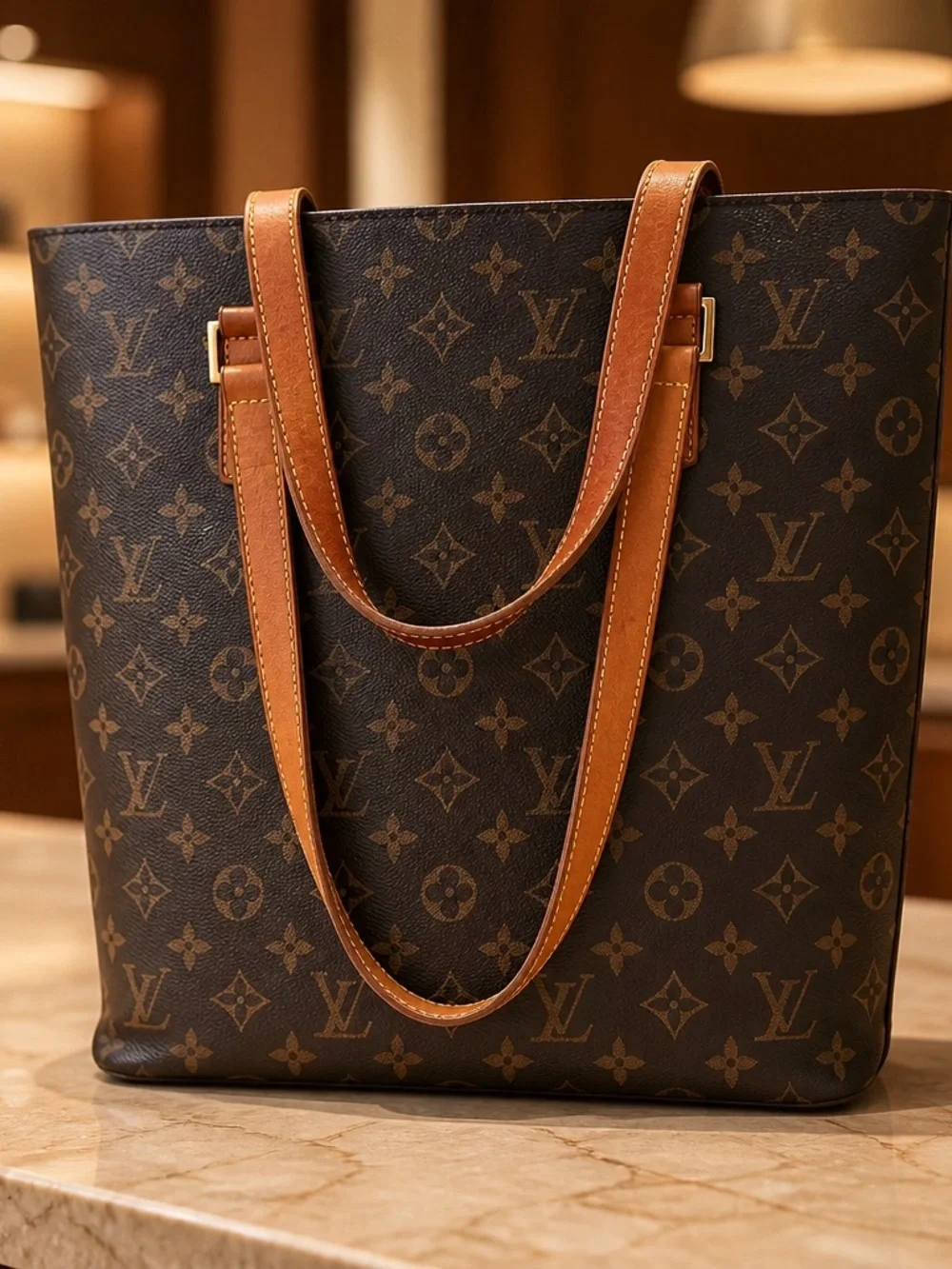 Louis Vuitton Monogram Batignolles Vertical Tote Bag   Authentic and Vintage
